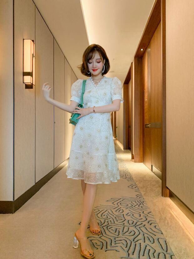 Đầm body Hoa Cổ Đắp Đuôi Cá - HN1010